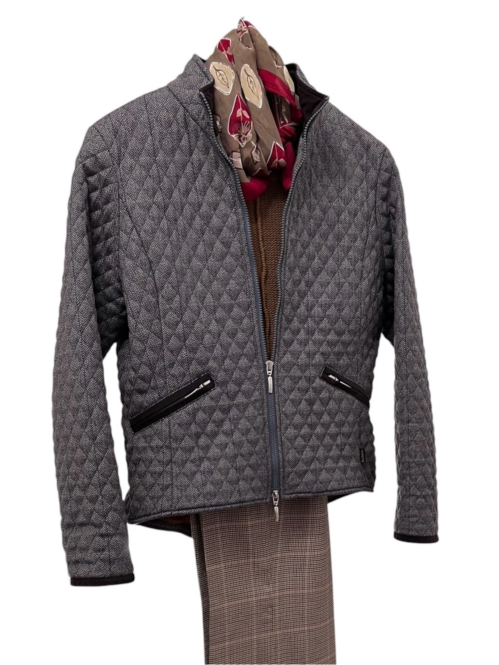 Barbour Quilted Wool Earthy Tweed Heritage Jacket US Size 10